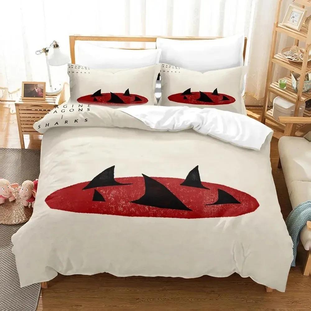 3D Print Imagine Dragons Album Cover Bedding Set Duvet Cover Bed Set Quilt Cover Pillowcase Comforter king Queen Size Boys Adult
