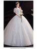 2025 Simple Princess-Style Floor-Length Maternity Wedding Dress for Petite Brides