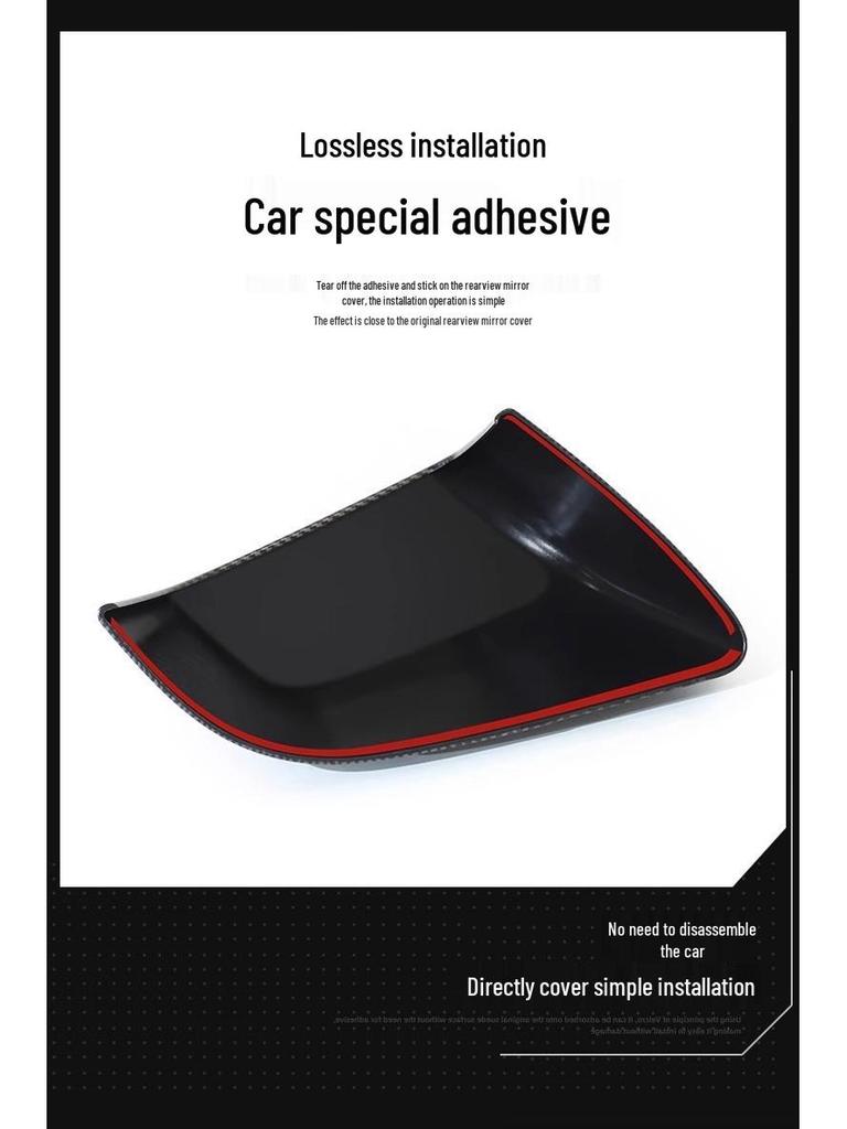 Carbon Fiber Rearview Mirror Cover for Tesla Model Y (25-Year Refresh)