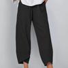 Simple Loose Casual Nine-Point Pants for Women In Plus Sizes: New Cross-Border Solid Color Collection