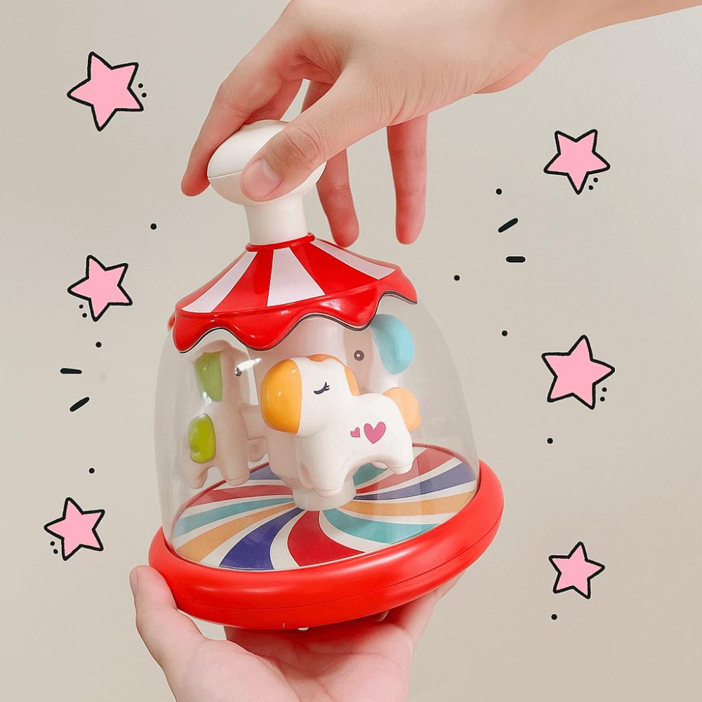 Portable Size Sensory Carousel Rotating Design Early Learning Toy  Toddler Activities