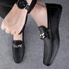 2024 New Summer Fashion Metal Solid Color Mens Loafers Flats Slip-on Lightweight Comfort Shoes Men Casual Driving Shoes Man’s