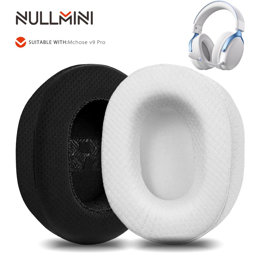 Nullmini Replacement Earpads for Mchose V9 Pro Headphones Cooling Gel Ear Pads Cushion Earmuffs Sleeve Headband