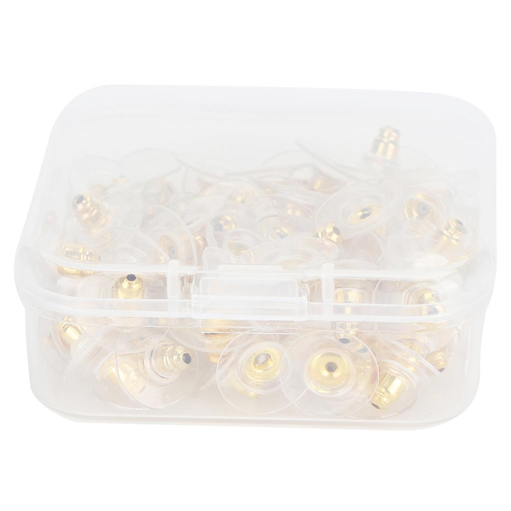 100Pcs Earring Backs Replacement Pierced Backing Stopper Boxed DIY Material Jewelry Accessories