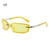 Futuristic Shades Eyewear Square Candy Color Sunglasses Y2K Rimless Dopamine Dressing Eyewear Accessories Women's Sun Glasses