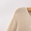 Sanpowa Women's Casual Hollow Out Long Sleeve Knit Top