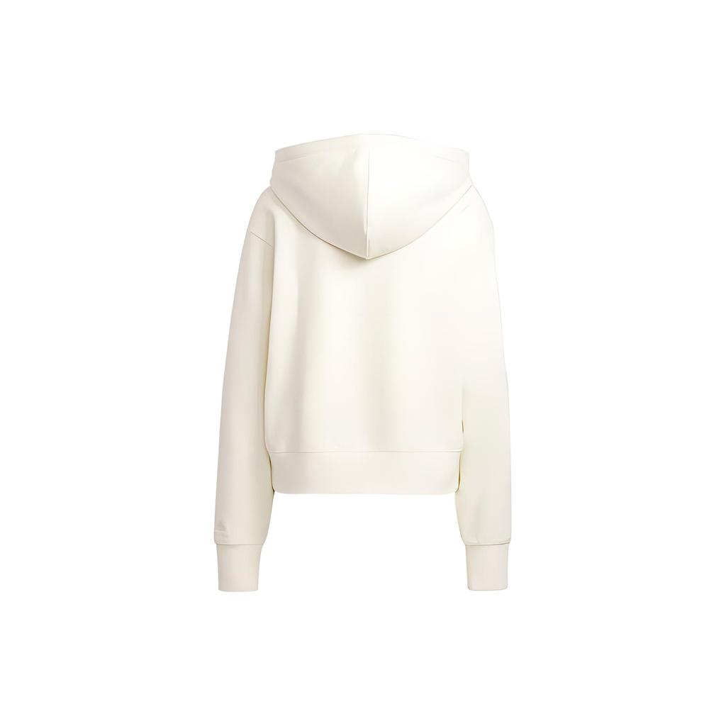 Adidas Originals X Ivy Park Solid Color Cropped Pullover Long Sleeve Hoodie Women hoodies White HY2649