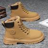 Fashion 2025 New Men's Winter Work Boots Plush Lined Waterproof Anti-Slip Retro Vintage Comfortable Outdoor Hiking Snow Shoes