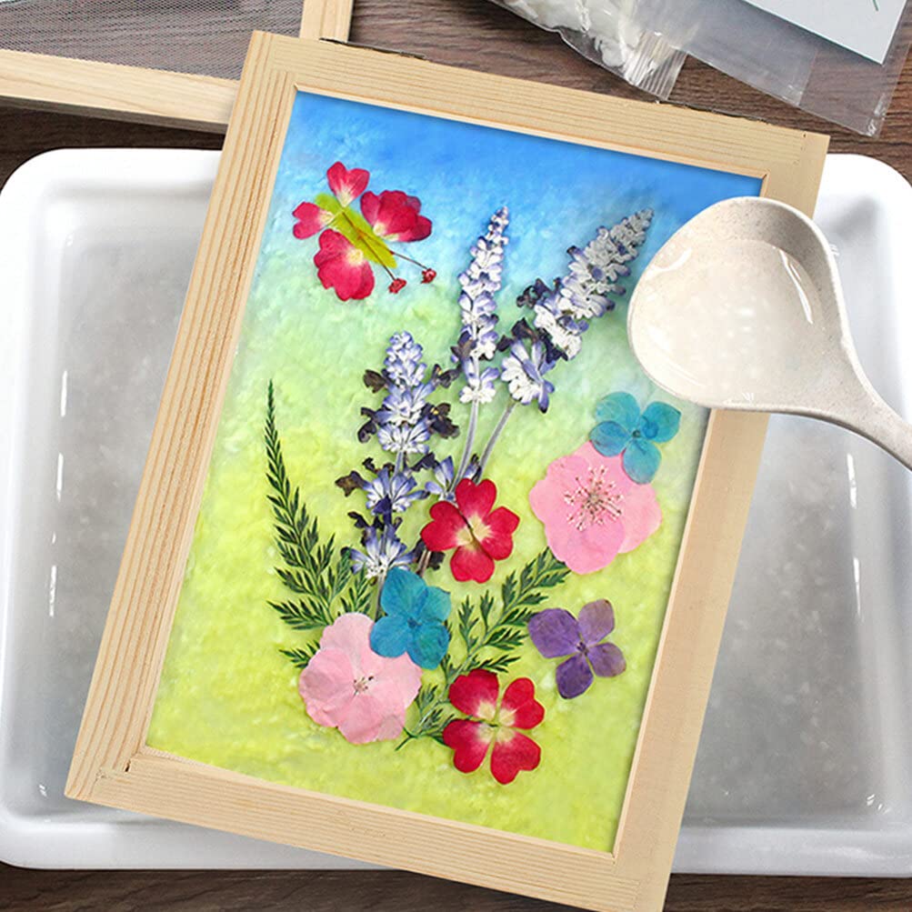 Operitacx Cadru Mic de Lemn pentru Serigrafie cu Serigrafie Lemn și Cadru Plasă 4 Piese, Ecran, Matriță,