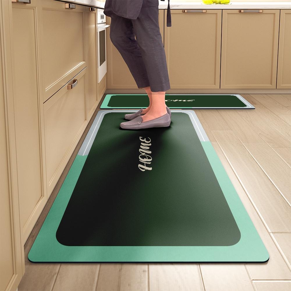 Kitchen Floor Mats Soft Waterproof Non-slip  Bathroom Entrance Foot Mats Household Long Strip Carpet Water-absorbent Floor Mats