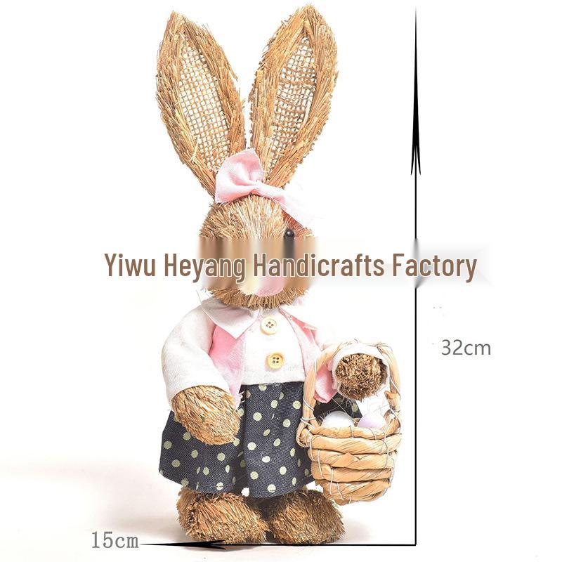 Easter Bunny Cattail Rabbit Ornaments - Home, Mall, and Garden Decor