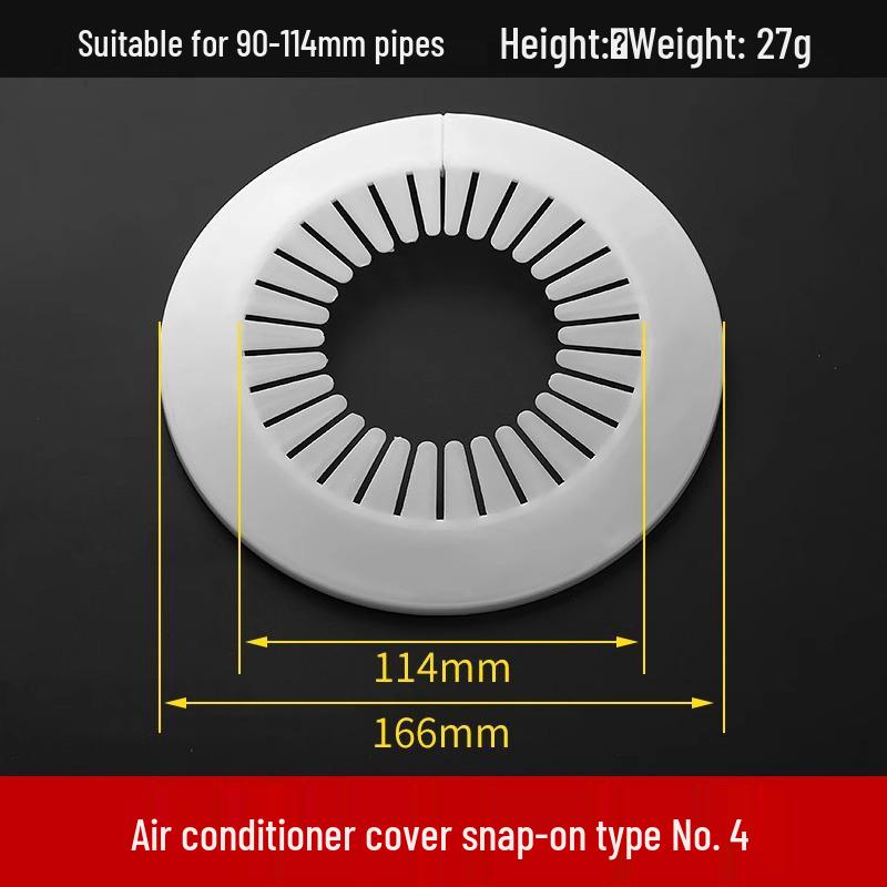 Nacvakávací ozdobný kryt a ucpávka otvoru pro potrubí klimatizace