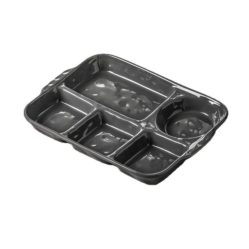 Multi-Compartment Ceramic Plate for Kids & Adults - Ideal for Weight Loss & Postpartum, Aesthetic Design for Balanced Meals