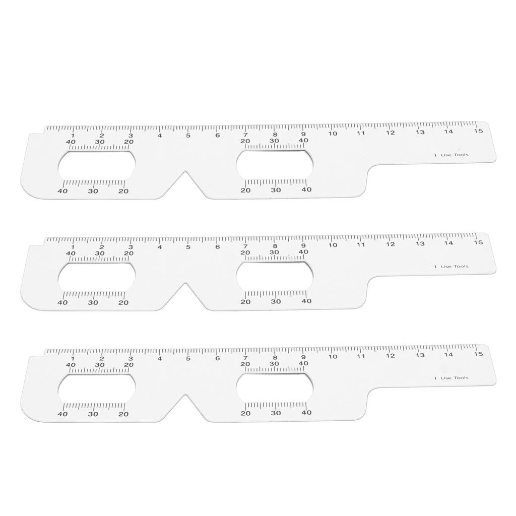 3Pcs Eye Measurement Ruler Distance Pupil PD Measuring Gauge 2 In 1 Ophthalmology Tool
