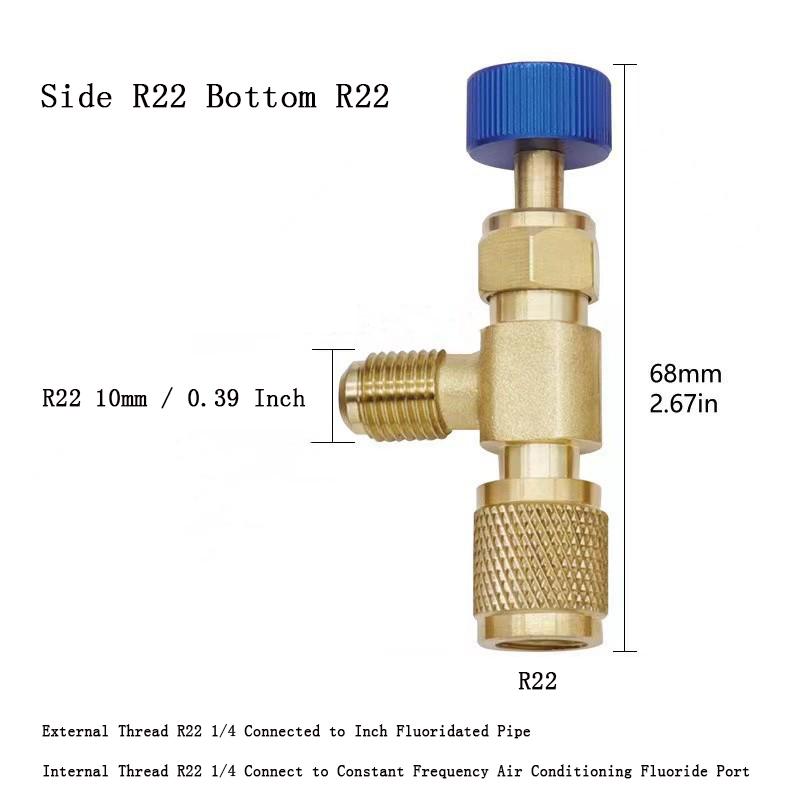 R410 - R22 Refrigeration Tool Air conditioning Safety Valve Adapter Fitting Refrigeration Charging Copper Adapter Tools For R410