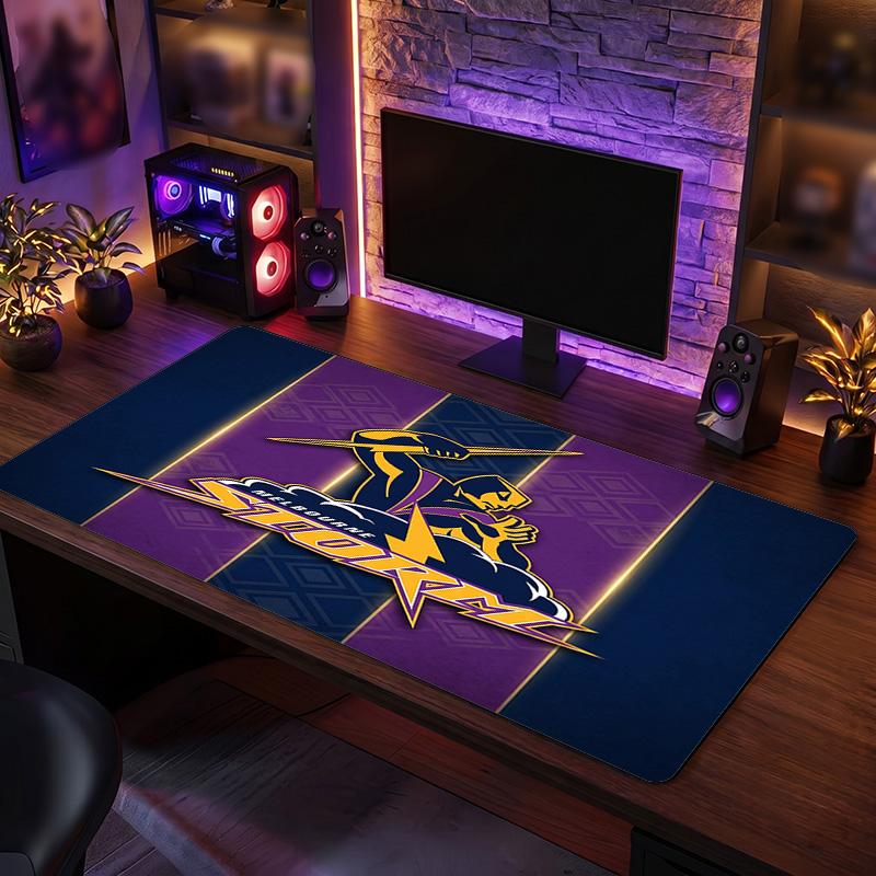 Melbourne Storm Muster Mauspads Anti?Rutschfeste Gummi-Schreibtischunterlage Für Gaming Arbeiten Desktop-Dekoration