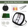 Golf Practice Ball Set Pop Up Chipping Net with Training Mat Indoor Outdoor Golf Training Accessories Gift for Golfers Beginners