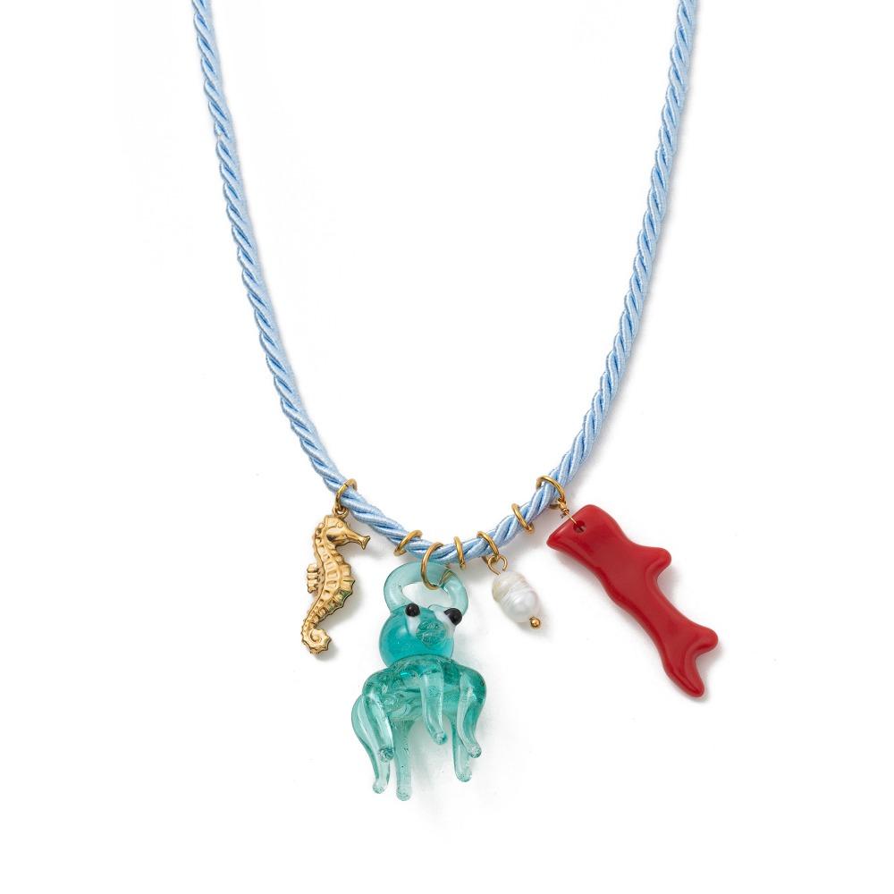 Necklace Set Resin Starfish Pendant Necklace Ethnic Style Dopamine Necklace  Girls