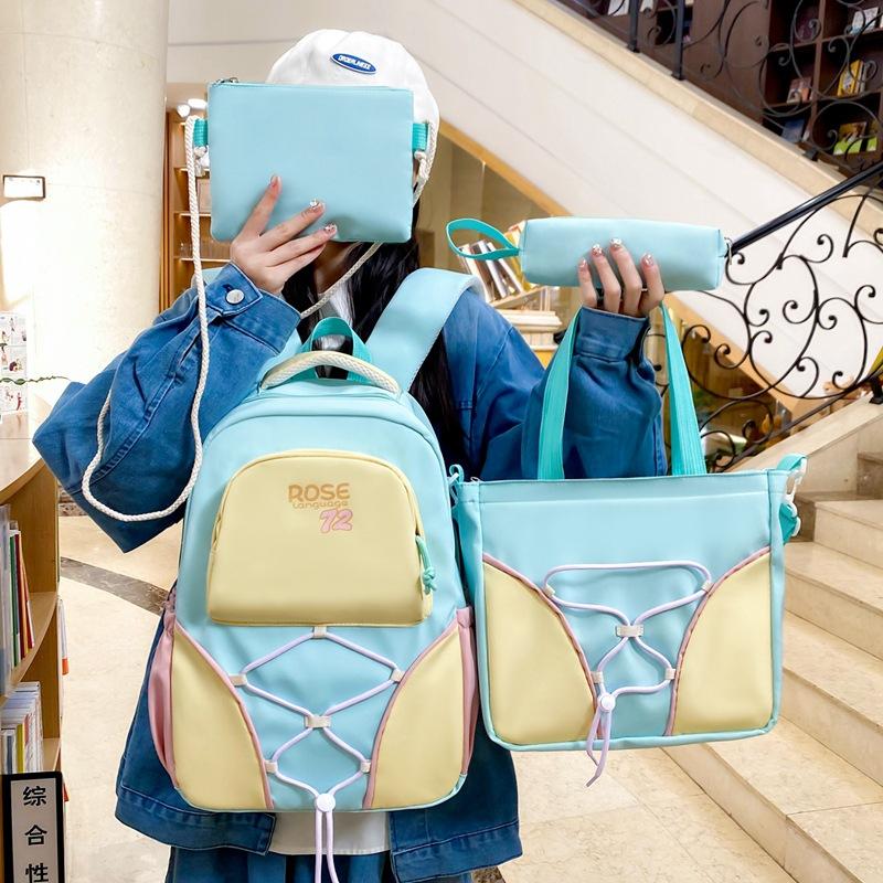 

New Backpack Large Capacity School Bag for Primary and Secondary School Students Backpack Casual Handheld Tutoring Bag