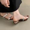 Fashion Women Slippers Designer Heeled Sandals Fashion Woman Shoes 2025 Summer New Slides Elegant Flip Flops Beach Sandalias De Mujer