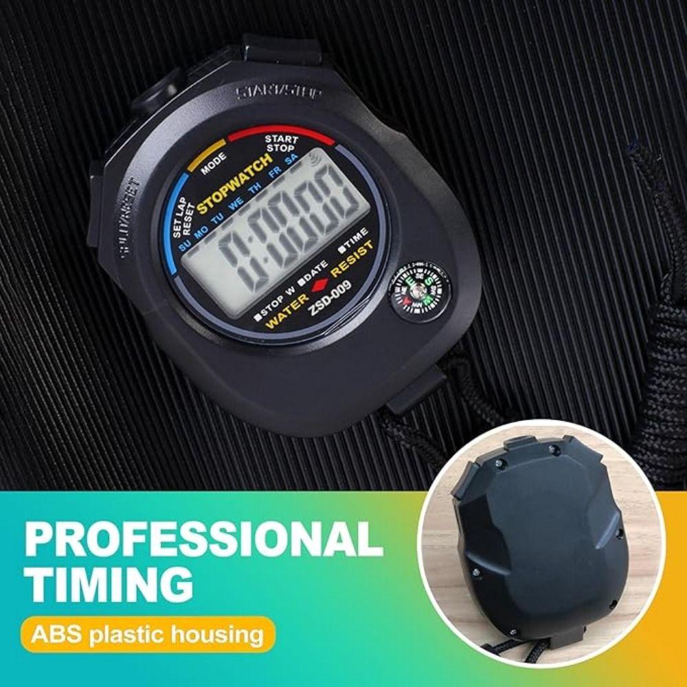 Large Display Sport Stopwatch LCD Chronograph Timer Electronic Digital Stopwatch  Track Field