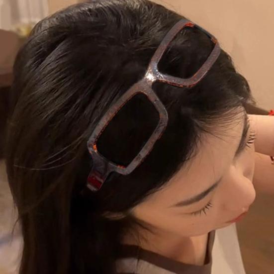 Women Headband Anti-slip Teeth Glasses Frame Design Acrylic Material Lightweight Hair Hoop Hair Accessories