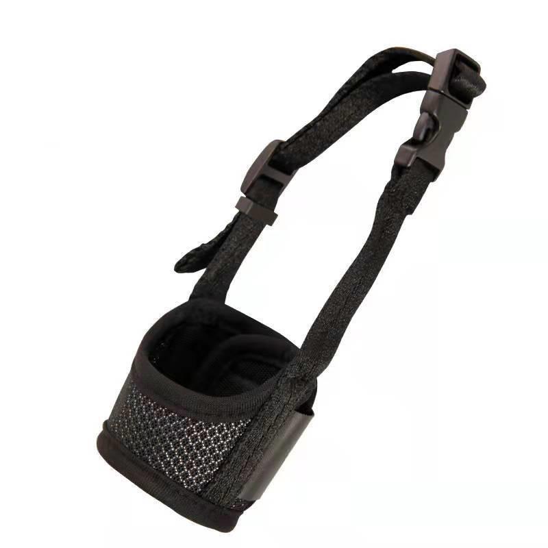 

Pet dog adjustable breathable mesh mask dog restraint mouth cover anti-bite and anti-ingestion mask mouth cover XS чёрный
