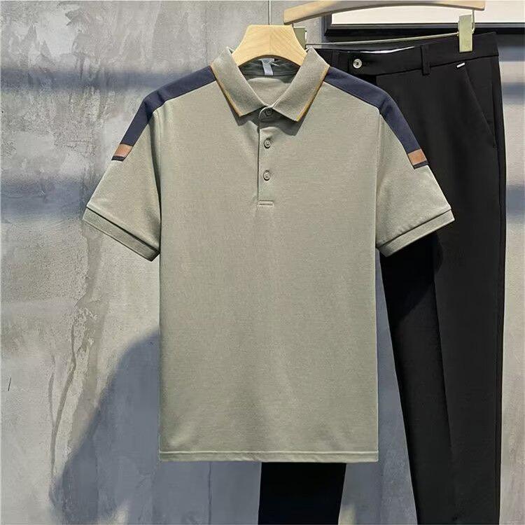 2024 Men's Summer Short Sleeve Polo - Loose Fit, Youthful Business Casual T-Shirt