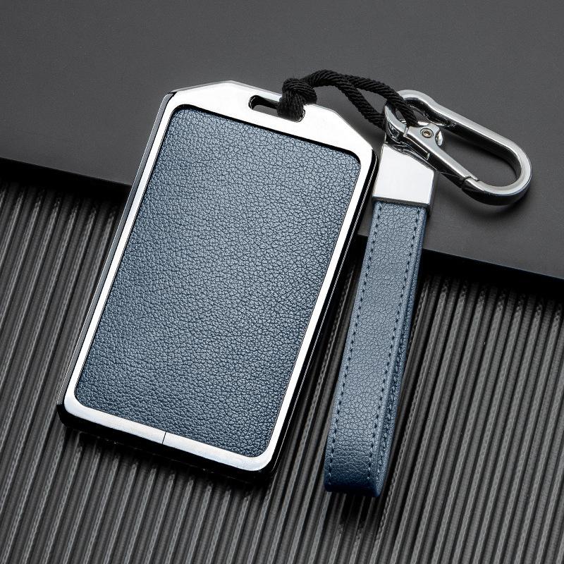 Signal Unobstructed, Suitable for Xiaopeng P7 G9 G3 P5 Metal All-inclusive Double-sided Leather Car Key Protective Case