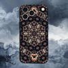 Buntes Muster Mandala Hülle Für iPhone 12,14,15,16,17,13,11,X,Mini,Plus,Pro Max,8,7,XR,SE,XS,Weiches Silikon Schwarz