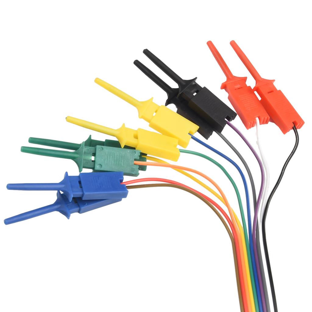 1Pc 20cm Length 10Pin Logic Analyzer Cable Test Lead Hook Cable Clamp 5 Color Probe Testing Electrical Equipment High Efficiency
