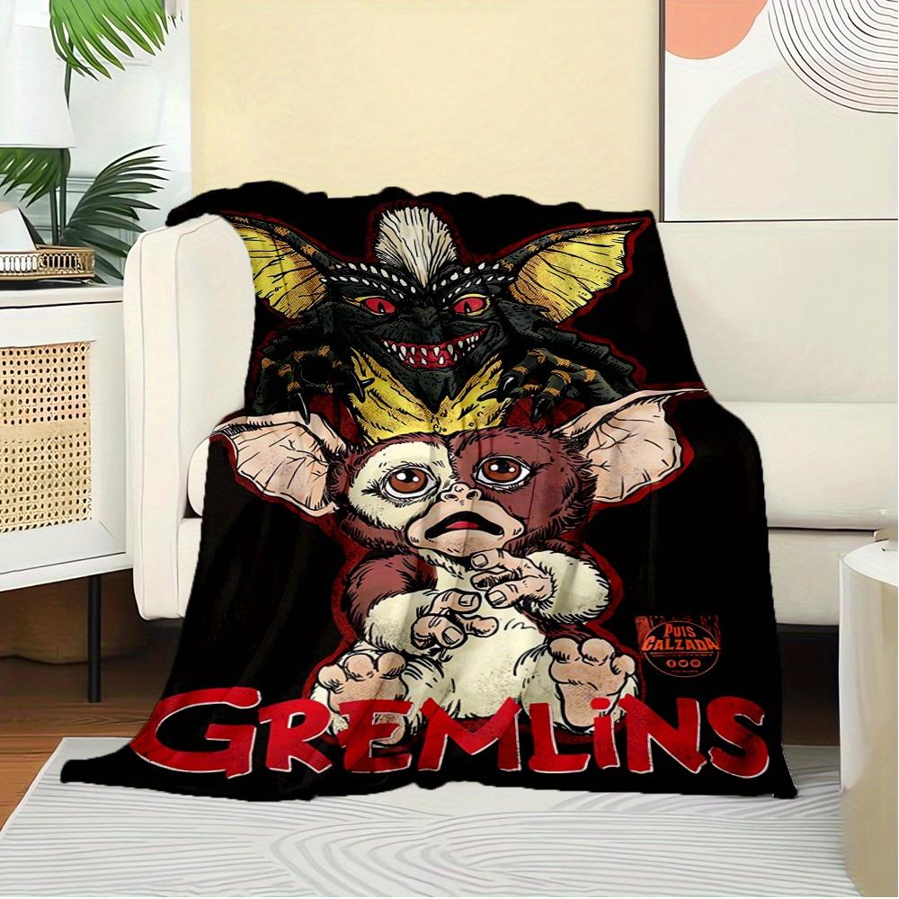 1pc Gremlins,Mogwai,PokemonTheme Digital Printed Flannel Blanket, Super Soft Plush Fleece Bed Cover, Multi-Function Four Seasons Hypoallerge