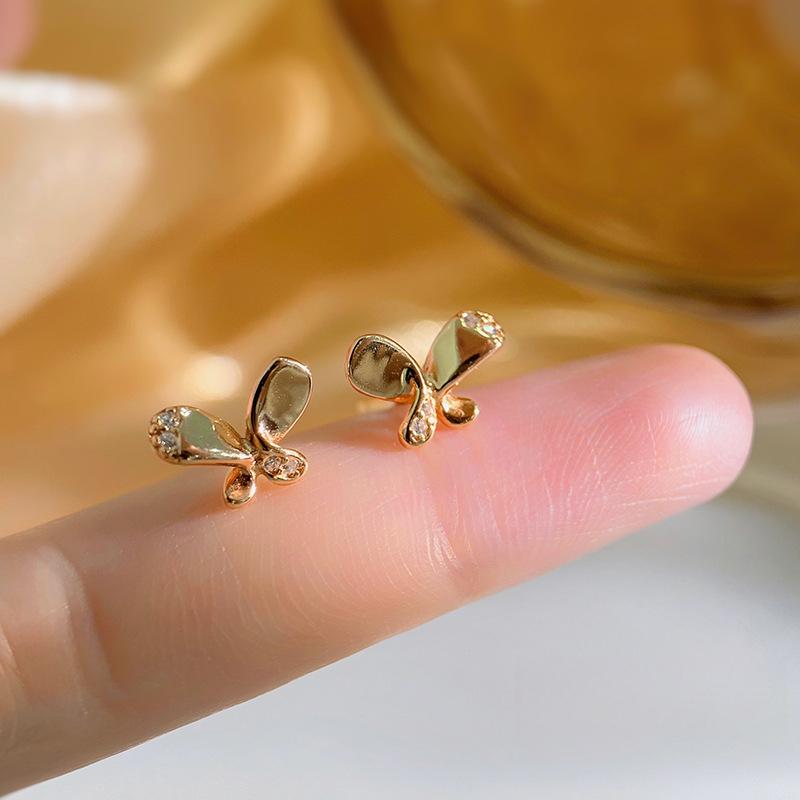 

Милые серьги-бабочки для женщин с легким роскошным дизайном высокого класса, новые серьги