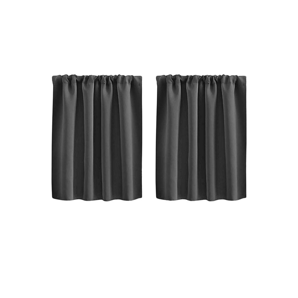 High Precision Solid Short Curtain Finished Blackout Curtain for Kitchen Partition and Cafe Use 40x60cm Set of 2 Panels