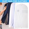 Garment Bag Business Card Holder Clear Window Dustproof Hanging Clothes Bag Non-Woven Fabric Closet Storage Coats Jackets Shirts