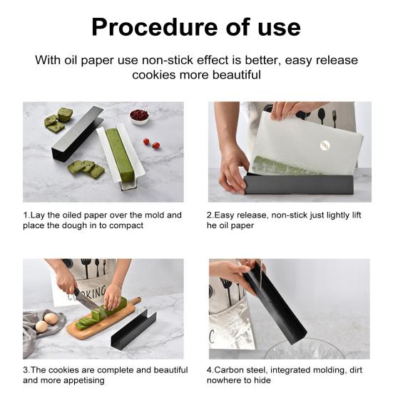 Cranberry Cookie Cutters French Bread Mold U-Shaped Non-Stick Biscuit Mold Metal Baking Tray for DIY Cookies Chocolate Fudge