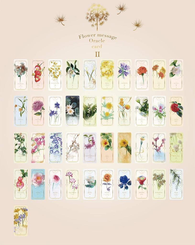 Flower Message Oracle Cards II (Four Language Edition) | Shin | 41 Cards with Japanese Instructions [Authentic]