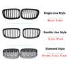 For BMW 1 Series F20 F21 2011-2014 Single/Double/Diamond Style Front Bumper Racing Grille Kidney Mesh Grill Car Replacement