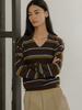 Peulibeo07 Stripe V-Neck Collar Knit [Frfa02Nt04]_2Color