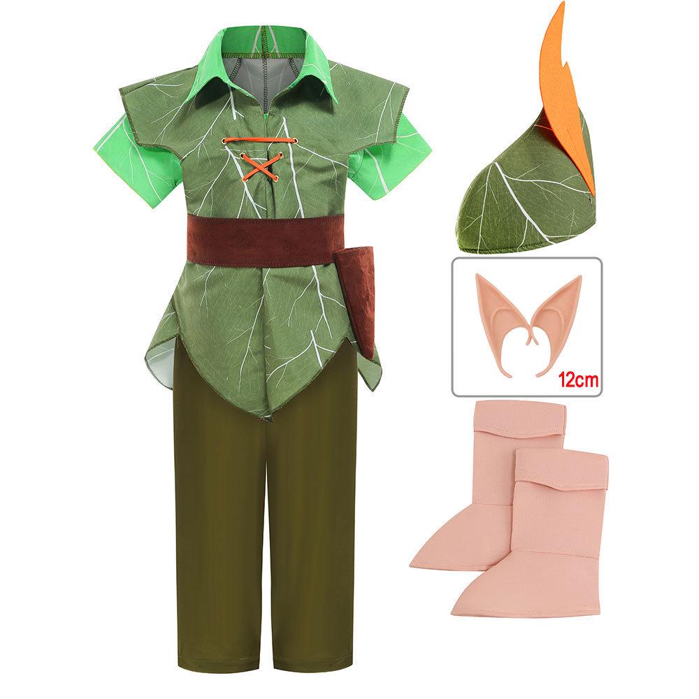 Children's Green Elf Peter Pan Halloween Party Costume