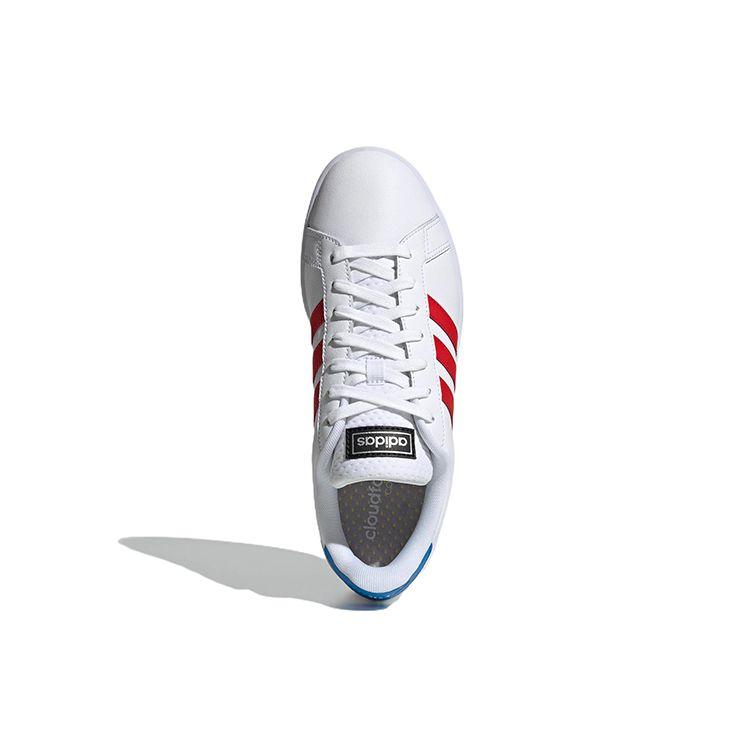 Adidas Neo Grand Court Casual Durable Low-Top Skate Shoes Men Sneakers White Red Blue GY3625