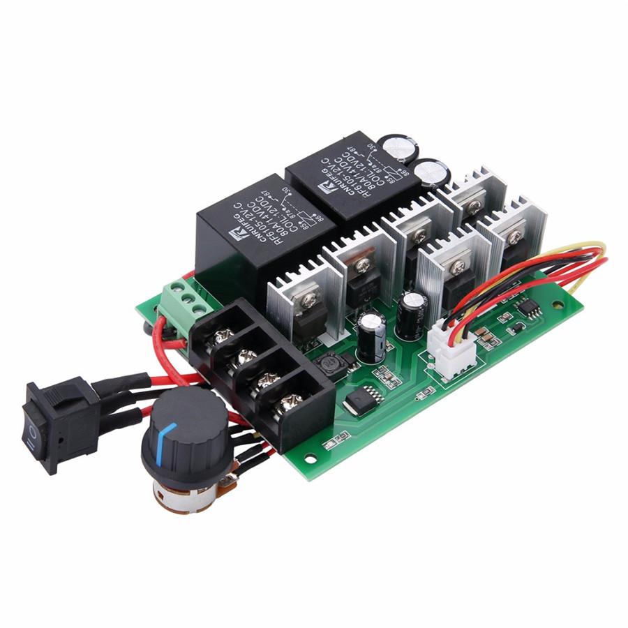 DC 12/24/36/48V 60A PWM Motor Speed Controller CW CCW Reversible Switch