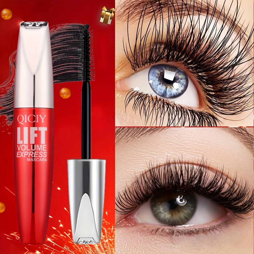 QICQY Lift Volume Express Waterproof Mascara for All Skin Types, Black - Long-Wearing, Lengthening, Clump-Free Formula with Intense Curl & Density