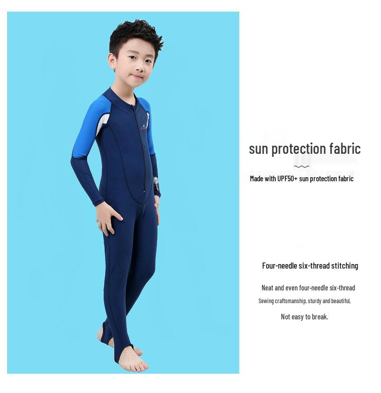Kinder Langarm Einteiler Badeanzug - Schützender Tauch- & Schnorchelanzug für Jungen und Mädchen