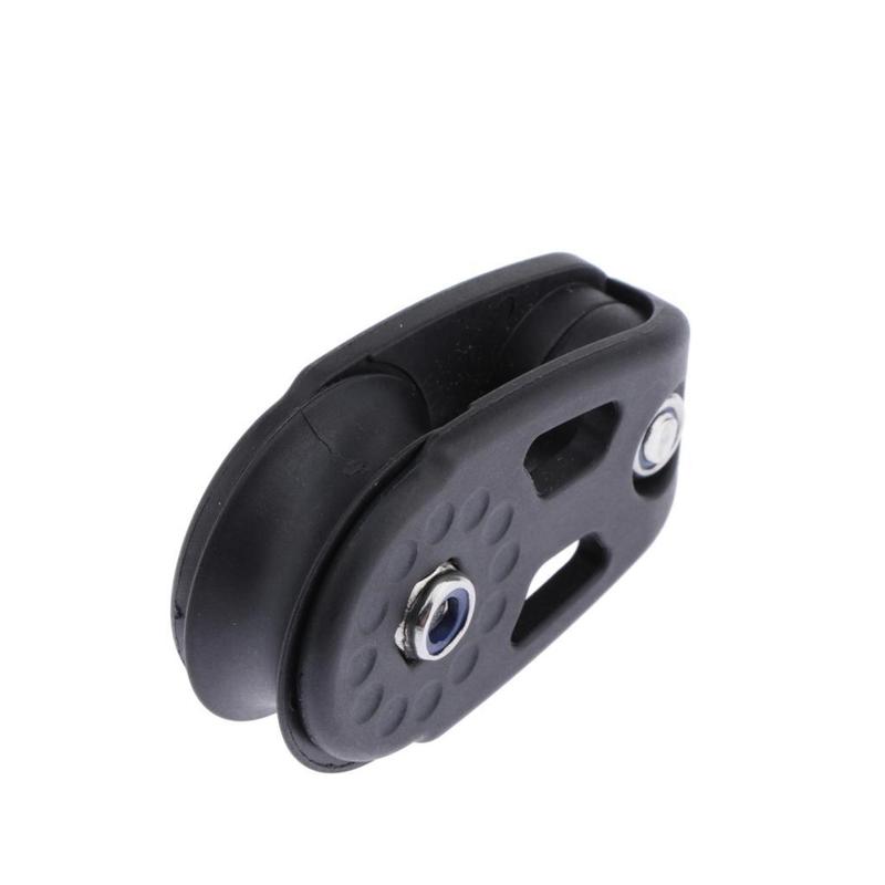 Carrello Puleggia Ancoraggio in Nylon Resistente all'Usura Blocco Rullino Puleggia per Barca per Accessori Kayak Imbracature