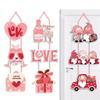 Valentines Day Door Hanger Paperboard Hanging Sign Decors Door Decorations Outdoor Indoor Wall Decors Party Supplies