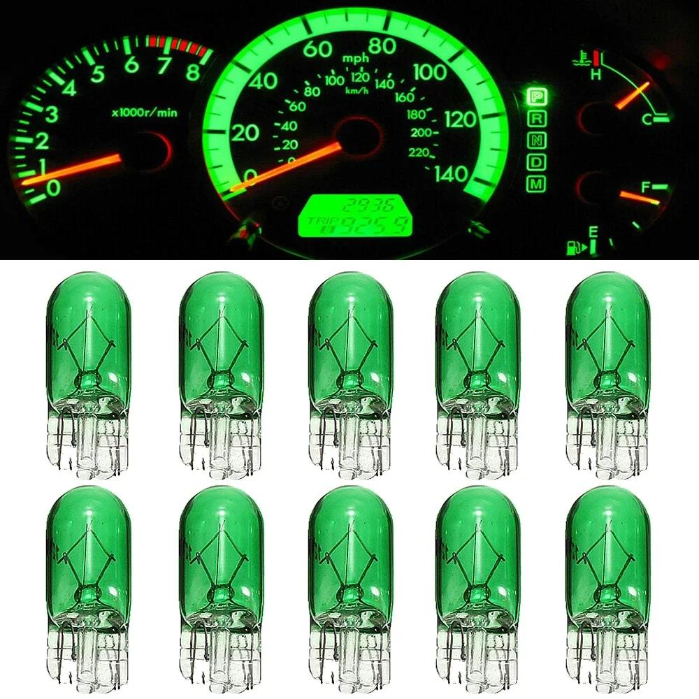10Pcs Automotive T5 Halogen Bulb Single & Dual Filament Amber Bulb 12V 1.2W Brake/Signal/Licence Plate Light Auto Accessories