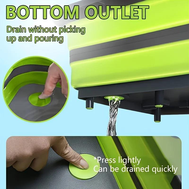 1pc Portable Space Saving Basin with Built-in Sink and Storage Function - Perfect for Outdoor Camping, Travel, and Home Use NEW