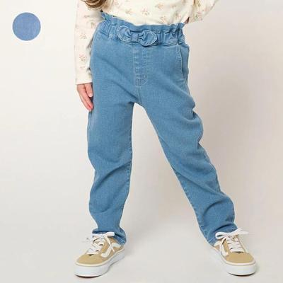 [Children's Clothing] Moujonjon (Moojeongjeong) Waist Frill Denim Tapered Pants 90cm-140cm M61000