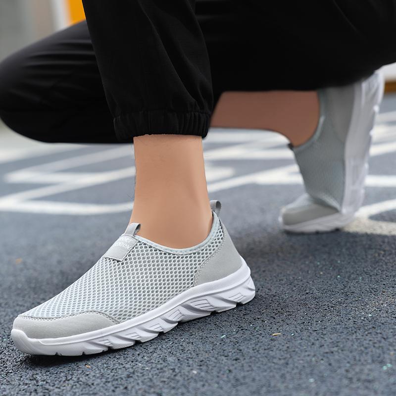 MAEDEF Sneakers Men Summer Casual Shoes Men Mesh Breathable Outdoor Non Slip Sports Shoe Slip On Loafers for Men Plus Size 38-46